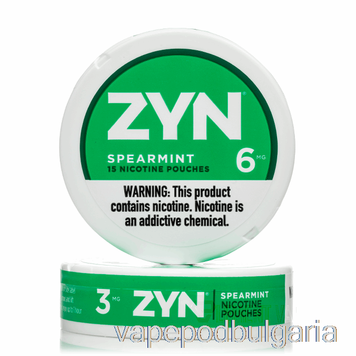 Vape 10000 Дръпки Zyn Nicotine Pouches - Spearmint 6mg (5-pack)